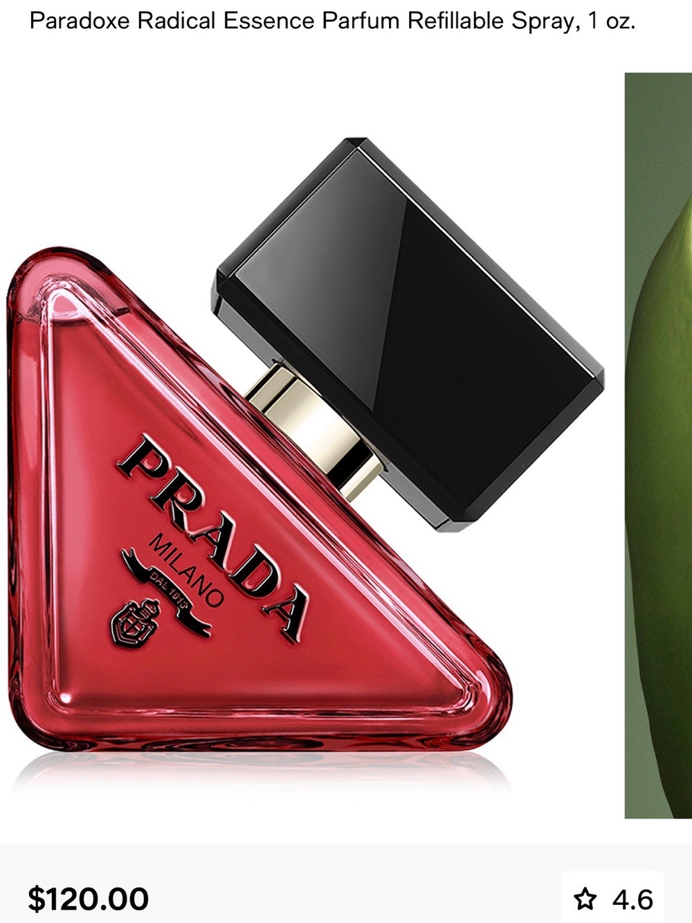 Prada Red Triangular Paradoxe Perfume/ refillable - Picture 3 of 5